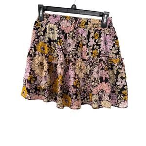 BB Dakota by Steve Madden Floral Skirt Women's XS Elastic Waist